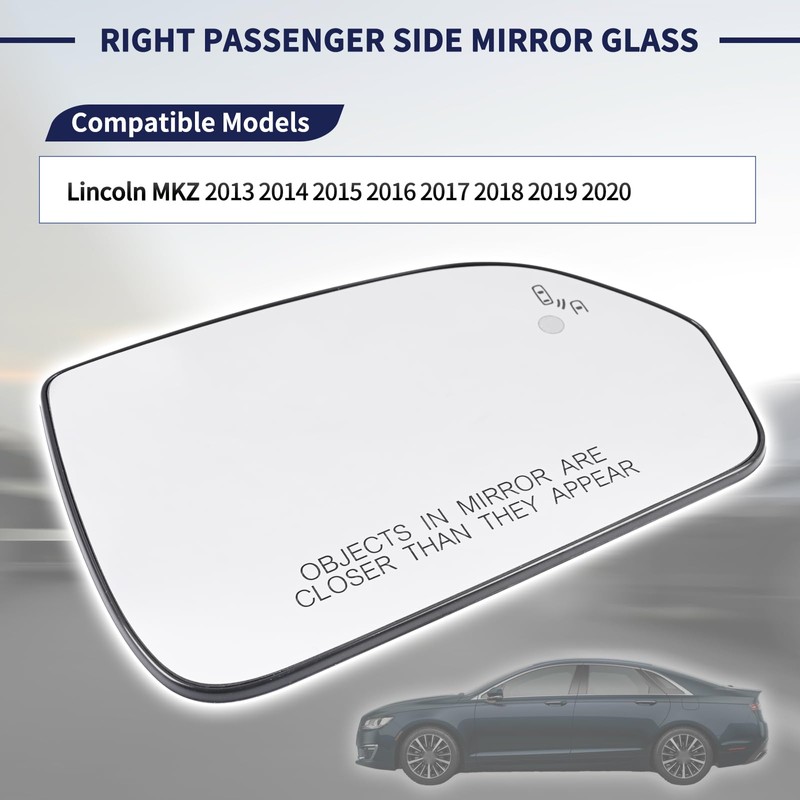 Magimaker Right Passenger Side Mirror Glass w/Heated & Blind Spot