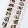 JMEOWIO Leopard Print Semi Cured Gel Strips Wraps Nail Art