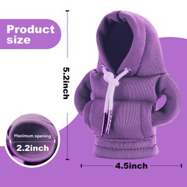 Gear Shift Hoodie, Universal Car Shift Knob Cover, Mini Hoodie for Shifter, Automotive Interior Cute Gadgets Car Accessories and Decorations Purple