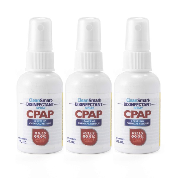 CleanSmart CPAP Disinfectant Spray to Go, 2 oz Travel Bottle, (Pack of 3)