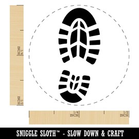 Shoe Print Boot Rubber Stamp for Stamping Crafting Planners - 1/2 Inch Mini