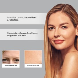 Glytone Age-Defying C+ Advanced Antioxidant Serum - Para líneas finas y arrugas - Salud de colágeno - Sin parabenos y sin fragancia - 1 onza líquida