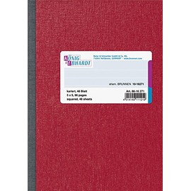König & Ebhardt 8616271 Notebook, A6, Chequered, Red