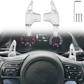 Aluminum Steering Wheel Shift Paddle Extensions For Kia Cadenza/Sportage(2017-2019), Niro/Niro EV(2020-2022), Optima(2016-2018) Auto Accessories (silver)