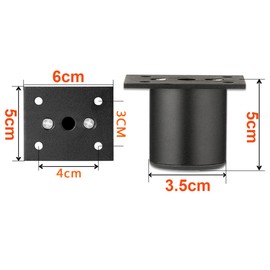 Qrity 50mm Black Furniture Legs Cabinet Feet Aluminum Alloy Kitchen Feet Sofa Feet Metal Table Legs Furniture Feet Worktop Bar TV Desk Legs