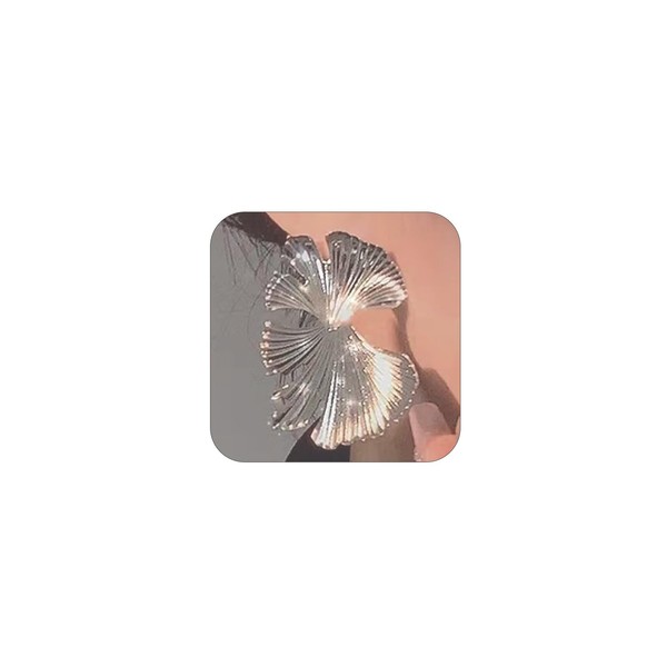 Statement Big Gold Ginkgo Leaf Stud Earrings for Women Boho,