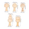 jojofuny 10pcs Unpainted Wooden Mushroom Set Assorted Smooth Texture Lightweight