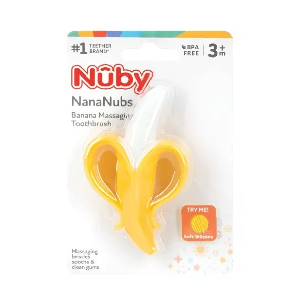 Nûby Nuby NanaNubs Banana Massaging Toothbrush - 100% Extra Soft