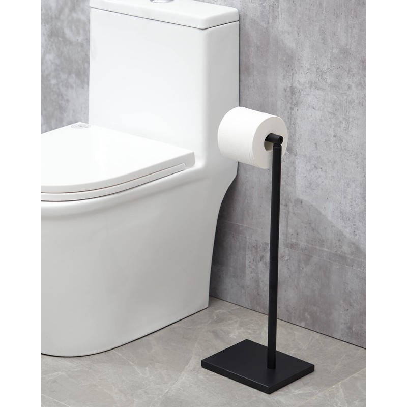 Free Standing Bathroom Toilet Paper Holder Stand with Reserve, Stainless