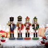 Milageto 4Pcs Nutcracker Statue Desktop Ornament Decor Housewarming Gift Nutcracker