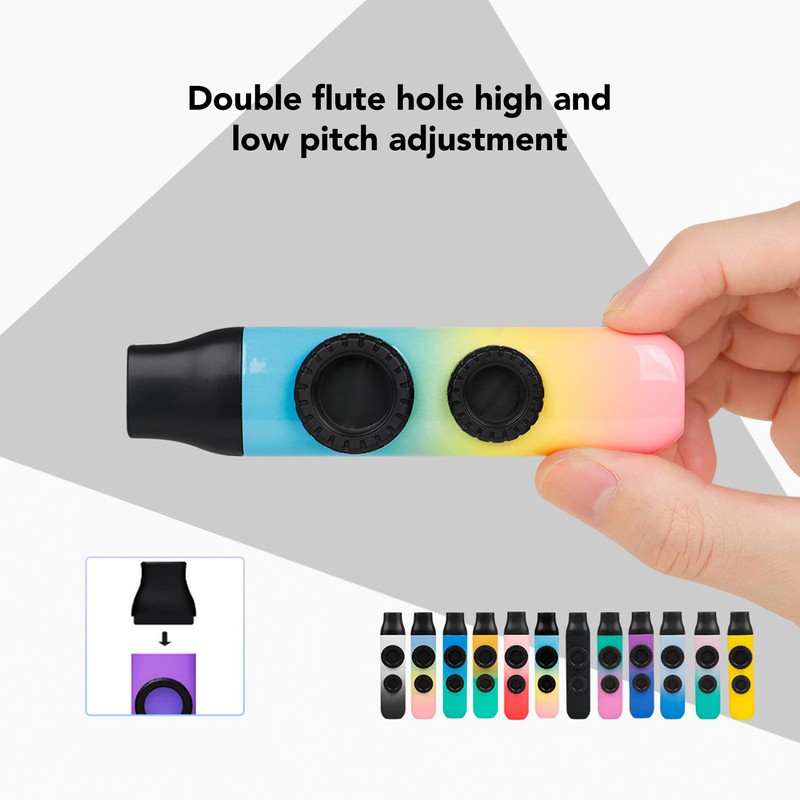 Kazoo Plastic Professional Adjustable Tone Musical Instrument with 10Pcs Flute