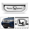 Partsflow Front Bumper Grill Upper Grille With Chrome Compatible With