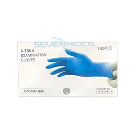 더블세이프 진료용 니트릴글러브 의료용글러브100매L Double Safe Examination Nitrile Gloves Medical Gloves 100 Sheets L