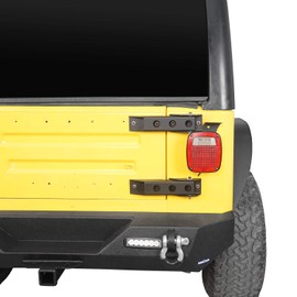 TJ Wrangler Tailgate Hinge Rear Trail Door Hinge Set for 1997-2006 Jeep Wrangler TJ - Steel
