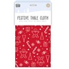 Christmas Wipe-Clean Tablecloth–132cm x 178cm PVC Perfect for Holiday Parties,