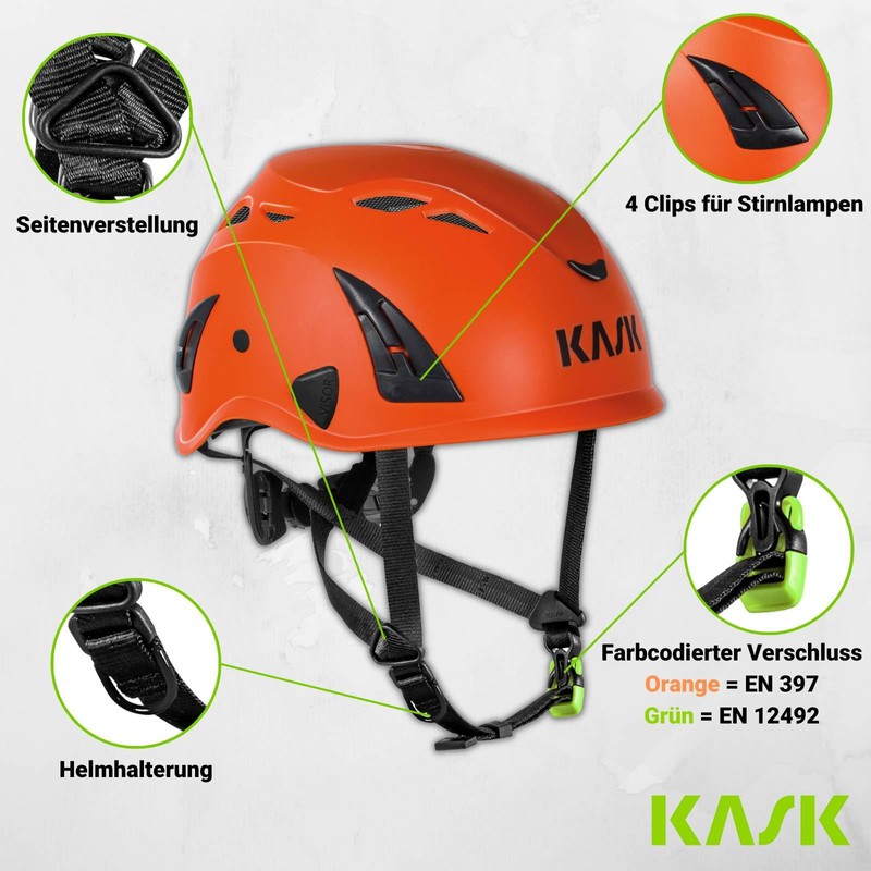 Kask Superplasma ORANGE HELMET with 10 Ventilation Slots, Ratchet Closure,