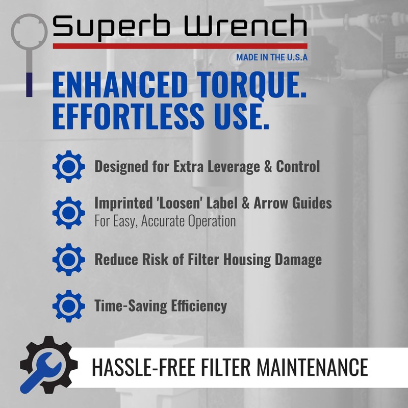 Superb Wrench SPBW-5 Heavy Duty Metal Water Filter Housing Wrench