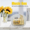 Music Box Polygon Shape Transparent Golden Relaxing Acrylic Metal Clear