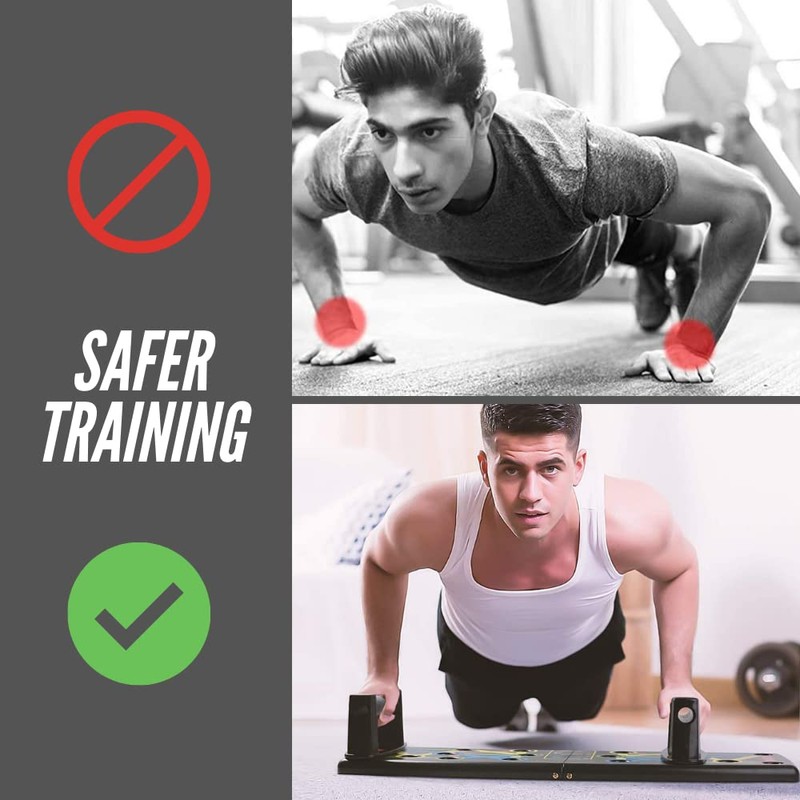 Multifunctional Flexion Board 14-in-1 Push-Up Rack Board Foldable with Handles