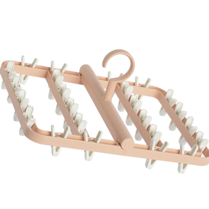 Drying Rack Foldable Matrix Hanging Point 24 Clips Household Drying