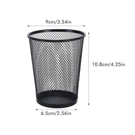 MVPACKEEY 6pcs Pen Pot Desk Mesh Organizer Pen Holder Mesh Metal Pencil Cup Black Pen Holder Desk Pencil Holder Durable Pen Cup Pencil Holder for Office Home Classroom Stationary Supplies