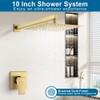 POP SANITARYWARE Shower Faucet Set Brushed Gold Bathroom Rainfall 10