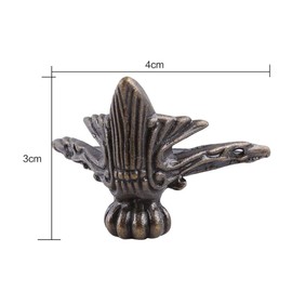 Hztyyier Legs 4Pcs Antique Brass Rectangular Zinc Alloy Box Jewelry Storage Corner Protector