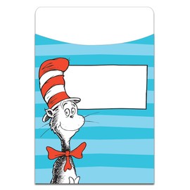 Eureka Dr. Seuss Cat in the Hat Back to School Library Book Pockets, 3.5'' x 5.5'', 35 pc