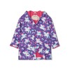 Hatley Girls' Button-Up Printed Rain Jacket, Rainbow Winged Unicorns, 6