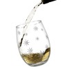 BANBERRY DESIGNS Stemless Wine Glasses - Snowflake Wine Glass -