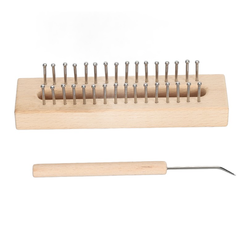 Wooden Knitting Loom with Loom Hook Wooden Knitting Loom Set