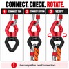 30kN 360° Climbing Swivel, Aluminum Magnesium Rope Rotator Connector for