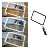 Kiming Foldable Magnifier LED Magnifier for Portable Gift Reading black white