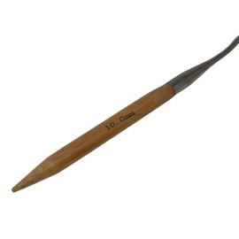 Bamboo Circular Knitting Needles 80 cm Various Thicknesses with High-Quality Metal Rope Knitting Needle Made of Smooth Polished Bamboo (Set of 6, 3-10 mm, 1x each)