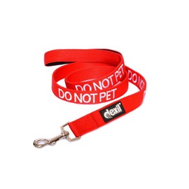 Dexil Limited DO NOT PET Red Color Coded 2 4 6 Foot Padded Dog Leash Prevents Accidents by Warning Others of Your Dog in Advance