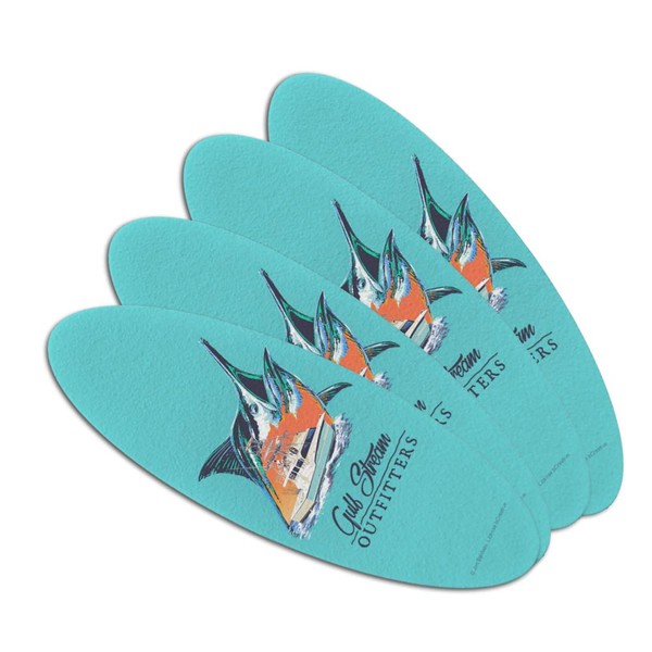 Gulf Stream Marlin Ocean Game Fishing Charter Boat Double-Sided Oval