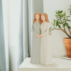 Carracci Sister Figurines, Love My Sisters Friends Forever, Two Women Statues, Sculpted Hand-Painted Figures Gifts for Christmas Birthday