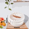 Draining Basket, Plastic Fruit Drainer Container with Foldable Handle 2