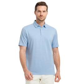 Rouen Mens Golf Shirts Dry Fit Moisture Wicking Jacquard Heather Casual Athletic Collared Polo Shirts for Men