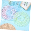 Baluue 6 Pcs Dot Thickened Waterproof Hair Cap for Shower