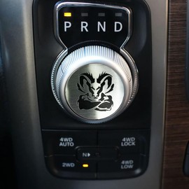 HANNHAI Gear Shift Switch Knob Cover Aluminium Dial Shifter Trim Plate for 1500/2500, 300/200 (Black-RM)