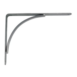 Amig - Shelf Bracket Stainless Steel Model 10 | Metal Bracket for Shelves | Shelf Bracket | Colour: Metallic Grey | Dimensions: 150 x 125 mm | Recommended Max Weight: 105 kg