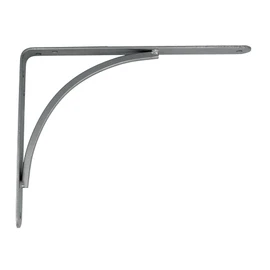 Amig - Shelf Bracket Stainless Steel Model 10 | Metal Bracket for Shelves | Shelf Bracket | Colour: Metallic Grey | Dimensions: 150 x 125 mm | Recommended Max Weight: 105 kg