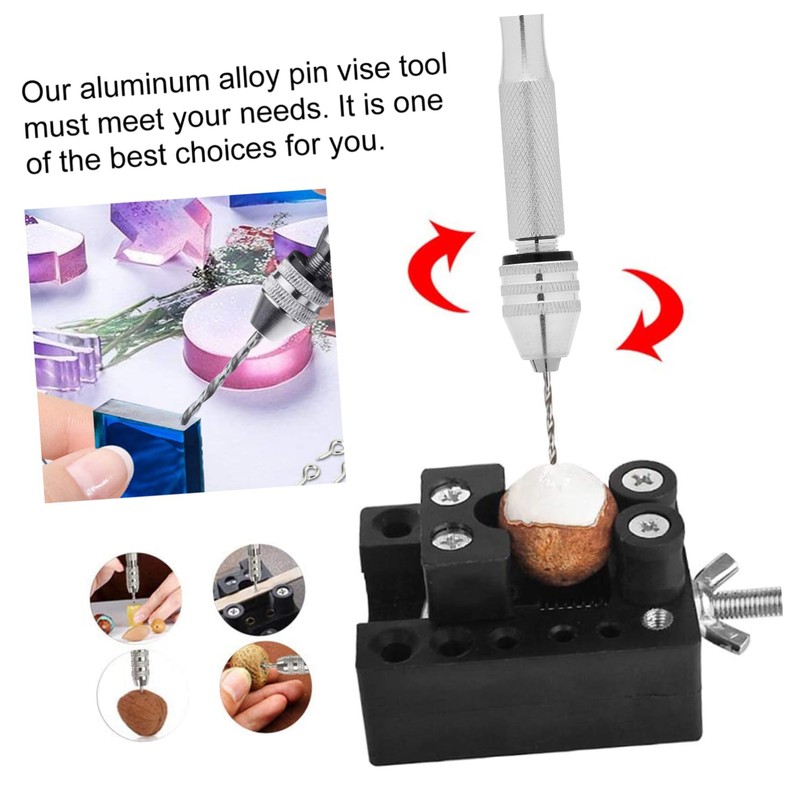 COHEALI 3pcs Hand Drill Pin Vise Tool with Slip Handle
