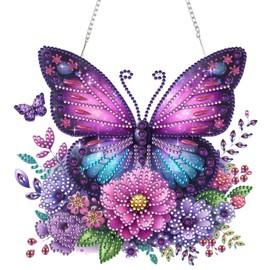 Alluring DIY Diamond Painting Pendant Diamond Painting Window Pictures Diamond Painting Butterfly 5D Diamond Painting Pictures Hanging Ornament Wreath Door Window Wall Entrance Decor