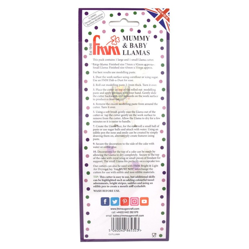 FMM Mummy & Baby Llama Cutter - 2 piece Set