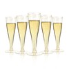 Bestluck 100 Pack Champagne Flutes Plastic, 4.5 oz Gold Glitter