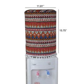 5 Gallon Water Dispenser Barrel Sleeve, Vintage Bohemia Style Water Bucket Dust Cover, Water Dispenser Bottle Protective Covers for Home Office Hotel Decro