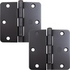 Stone Harbor Hardware 3-1/2" Door Hinges, 1/4" Radius Corner, Oil-Rubbed