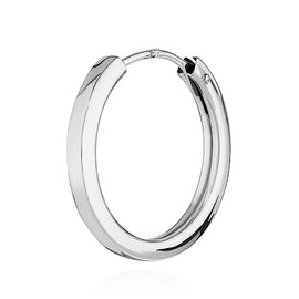 NKlaus Single Creole Earrings 333 White Gold 8 Carat Men's Gold Earrings Round Earrings, Yellow Gold